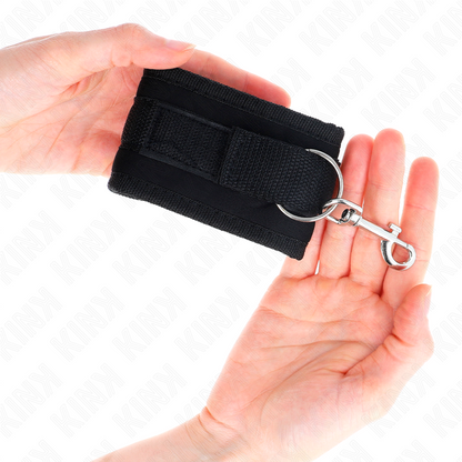 KINK - BLACK NYLON WRISTBANDS MODEL 2 ADJUSTABLE 18-35 CM X 6 CM