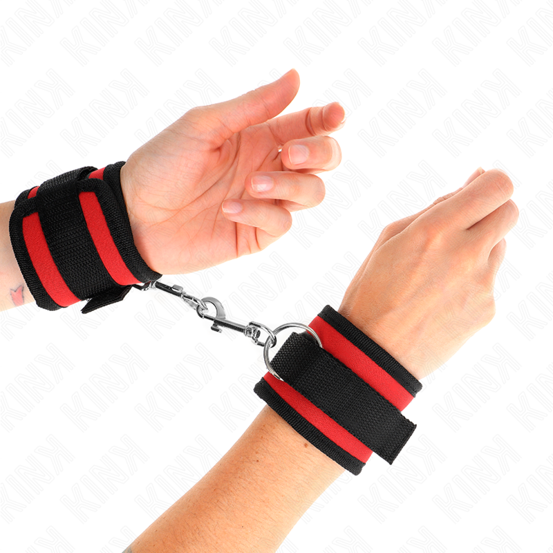 Comprar KINK Muñequeras Nylon Rojo Negro Modelo 2 – Ajuste Perfecto Para Mayor Comodidad y Control-Noxtic
