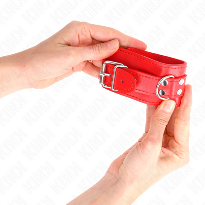 KINK Muñequeras Sencillas Rojas – Diseño Ajustable Para Comodidad y Estilo