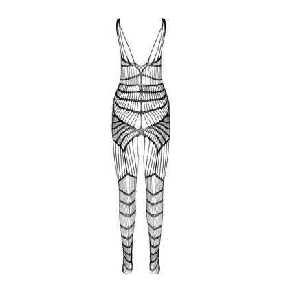 PASSION BS 102 Bodystocking Negro Talla Única – Diseño Elegante Con Material Elástico De Alta Calidad