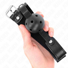 KINK - BALL GAG 4.5 CM BREATHABLE BLACK 65 x 2.5 CM