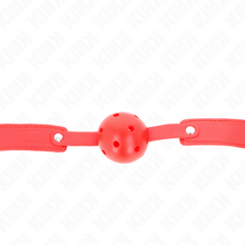 Comprar KINK Mordaza De Bola Transpirable Roja – Diseño Cómodo Para Exploración Sensual-Noxtic
