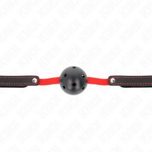 KINK - 4.5 CM HARD HOLLOW BALL GAG WITH ELASTIC BELT 56 x 1.5 CM