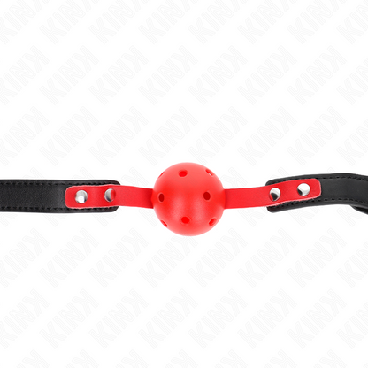 Comprar KINK Mordaza De Bola 4 Cm Dura Hueca Roja – Diseño Elegante Para Experiencias De Silencio Ajustable-Noxtic