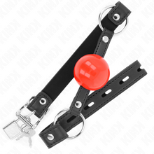 Comprar KINK Mordaza De Bola Con Candado Roja – Diseño Elegante Para Exploración Sensual-Noxtic