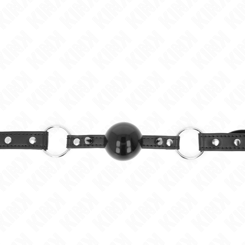 KINK - 4 CM BALL GAG WITH SPIKE RIVET AND SNAP CLOSURE 65 x 2 CM