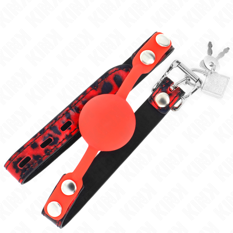 KINK - 4 CM SILICONE BALL GAG MODEL 2 WITH LOCK 60 x 2 CM