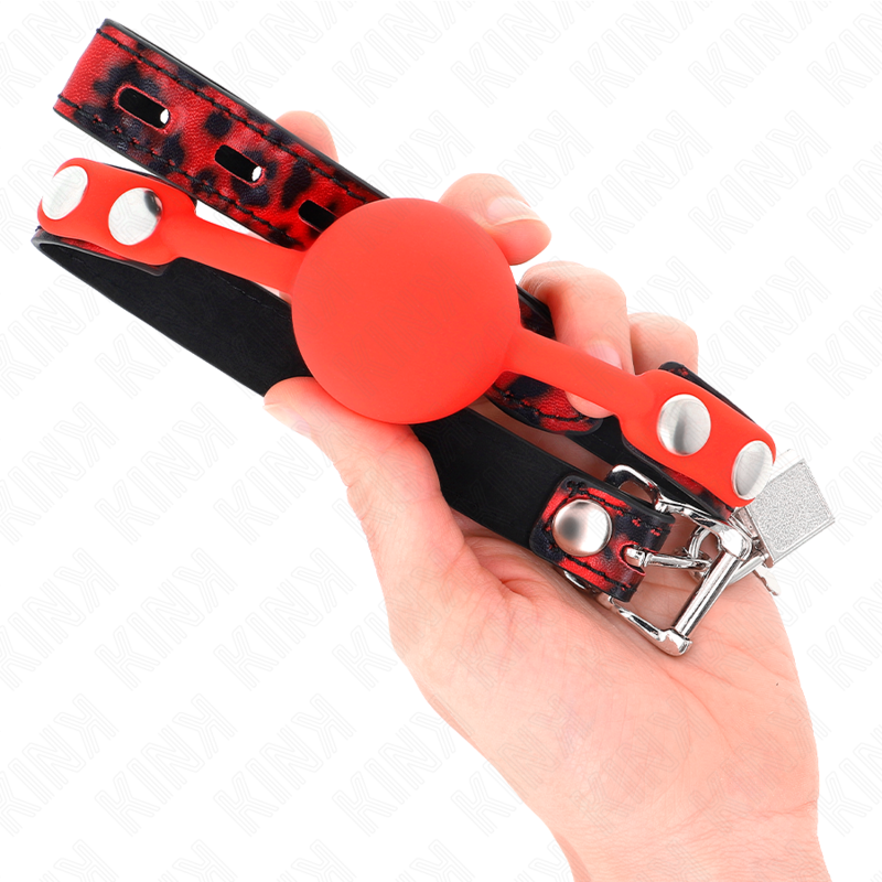KINK - 4 CM SILICONE BALL GAG MODEL 2 WITH LOCK 60 x 2 CM