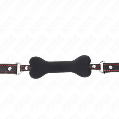 Bavaglio KINK Bone Gag 12 cm Nero – Design sofisticato per un'esplorazione confortevole