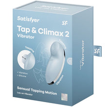 Satisfyer Tap Climax 2 Blu – Vibratore ergonomico in silicone ipoallergenico