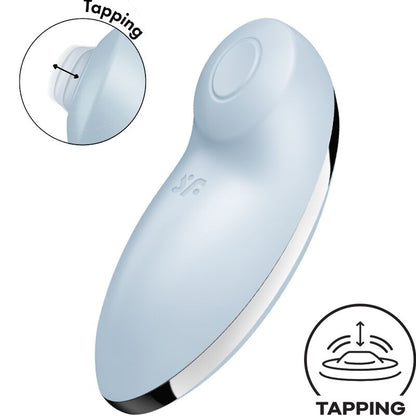 Comprar Satisfyer Tap Climax 2 Azul – Vibrador Ergonómico Con Silicona Hipoalergénica-Noxtic