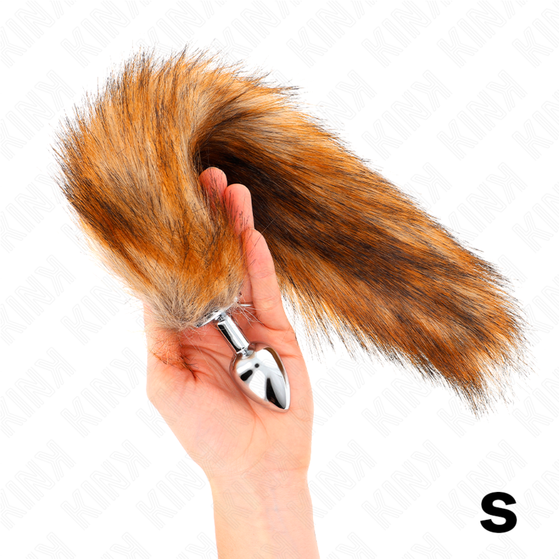 KINK Plug Anal Talla S 7 X 3 Cm Con Cola Sintética Marrón – Juguete Ideal Para Explorar Nuevas Sensaciones