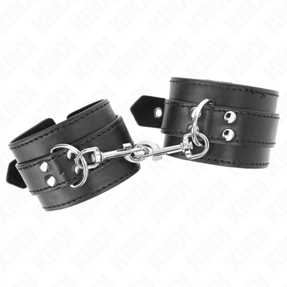 KINK - BLACK STUDDED WRISTBANDS 35 X 6 CM