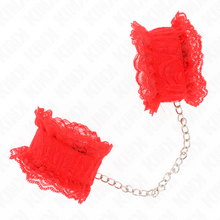 KINK - RED LACE ELASTIC WRISTBANDS