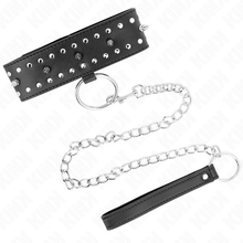 KINK Collar Con Correa Ajustable – Diseño Elegante Con Tachuelas Plateadas Para Control Y Estilo