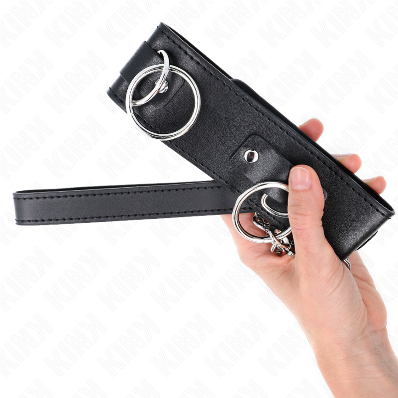 KINK - COLLAR WITH LEASH 65 CM 3 RINGS MODEL 2 ADJUSTABLE 36-43 CM X 5 CM