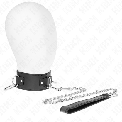 KINK - COLLAR WITH LEASH 65 CM 3 RINGS MODEL 2 ADJUSTABLE 36-43 CM X 5 CM