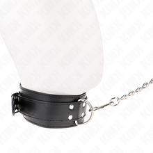 KINK - COLLAR WITH LEASH 65 CM SILVER BUCKLES ADJUSTABLE 33-46 CM X 5.5 CM