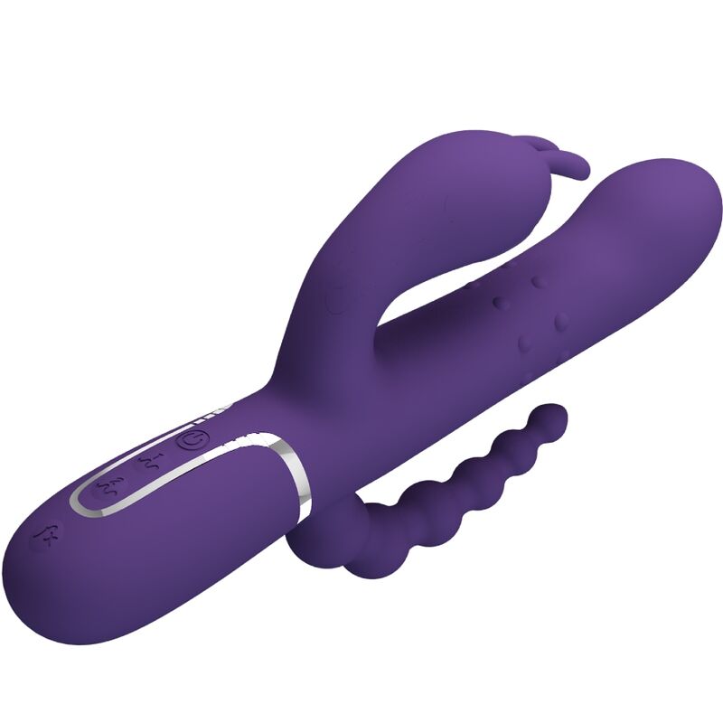 Pretty Love Cammy Vibratore Multifunzione 4 in 1 Viola – Tripla Stimolazione con Design Elegante e Ricaricabile