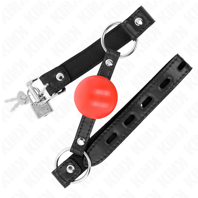 KINK Mordaza De Bola 4 Cm TPE Rojo – Control Efectivo Con Diseño Seductor