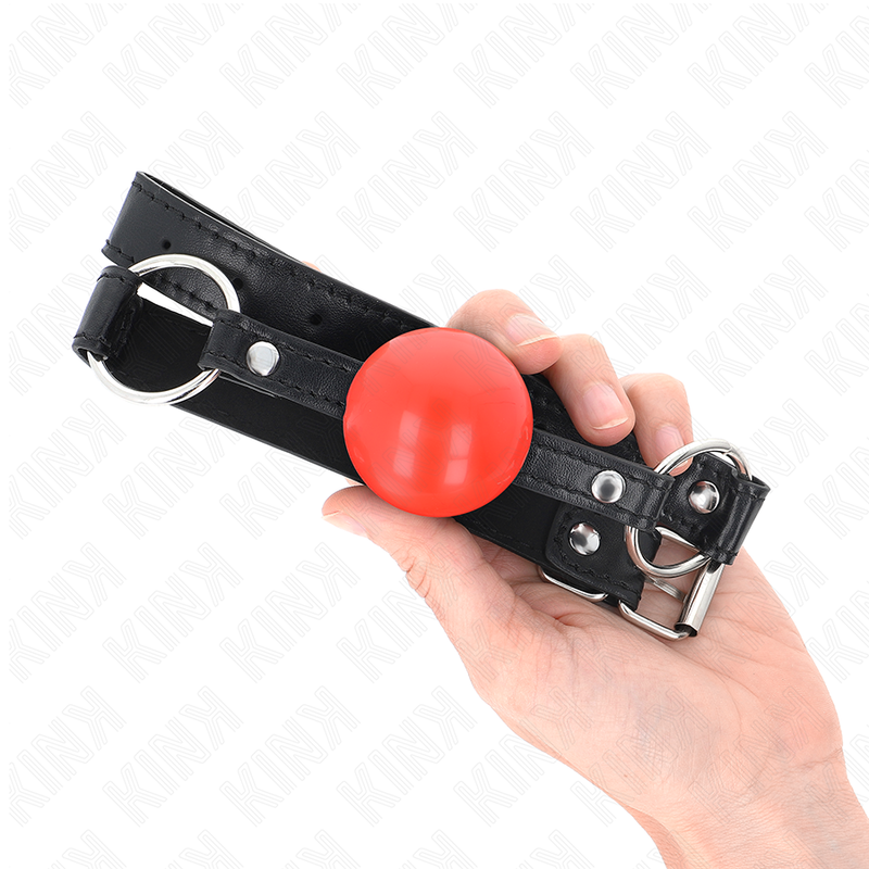 KINK Mordaza De Bola 4 Cm TPE Rojo – Control Efectivo Con Diseño Seductor
