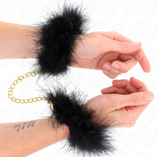 Comprar KINK Esposas De Plumas Negras Con Cadena Dorada – Diseño Elegante Para Experiencias Únicas-Noxtic