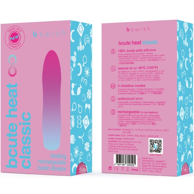 B SWISH - BCUTE INFINITE HEAT CLASSIC PINK HEATABLE VIBRATOR