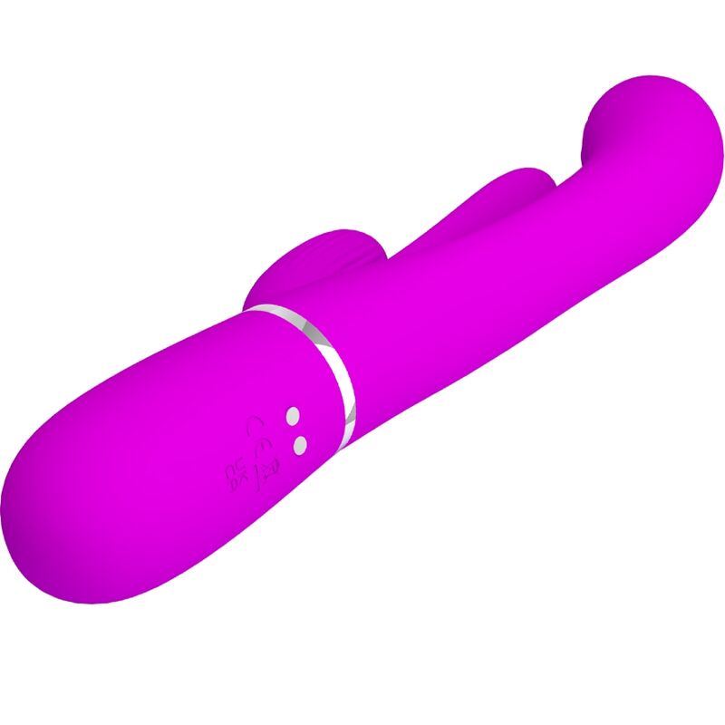 Pretty Love Shania Triple Rabbit Vibrator, Rosa - Design ergonomico con silicone medico per il piacere sensoriale