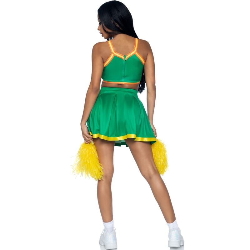 Costume da cheerleader verde LEG AVENUE M/L – Design divertente per feste a tema