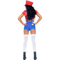 LEG AVENUE Costume sexy di Mario Bros. Rosso Blu M – Look divertente ideale per feste a tema