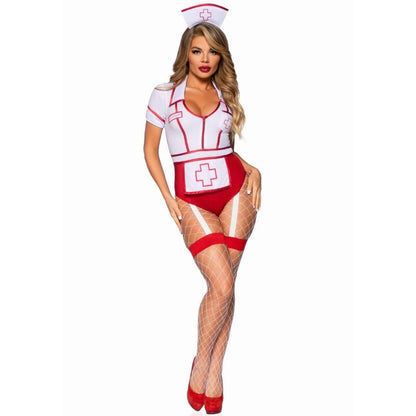 Costume da infermiera sexy rosso e bianco di Leg Avenue – Set elegante per eventi speciali