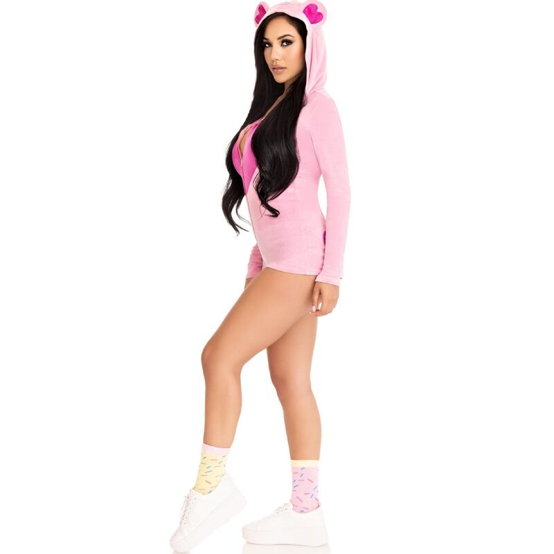 LEG AVENUE Body in velluto rosa Teddy S – Design accogliente per comfort e stile