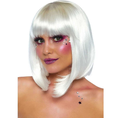 Comprar LEG AVENUE Peluca Corte Bob Fosforescente Blanca – Accesorio Divertido Para Transformar Tu Estilo-Noxtic