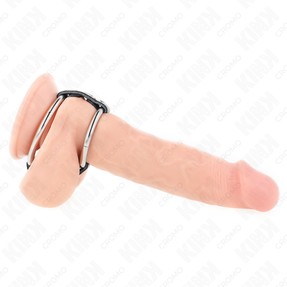 KINK Anillo Doble Ajustable – Diseño Elegante Con Conexión De Cuero Para Placer Sensorial