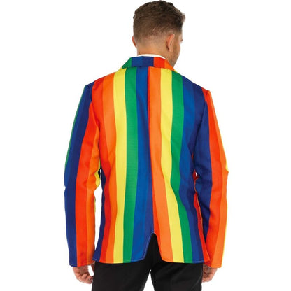 Completo blazer arcobaleno con cravatta LEG AVENUE – Set vivace per occasioni speciali