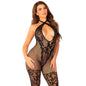 Comprar Leg Avenue Bodystocking De Rejilla Con Estampado De Flores Negro Talla Única – Diseño Elegante Y Sensual Para Comodidad Diaria-Noxtic
