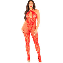 Comprar LEG AVENUE Bodystocking De Rejilla Con Estampado De Flores Rojo – Diseño Elegante Para Ocasiones Especiales-Noxtic