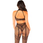 Comprar LEG AVENUE Bodystocking Crotchless Negro – Diseño Elegante Con Libertad Sensual-Noxtic