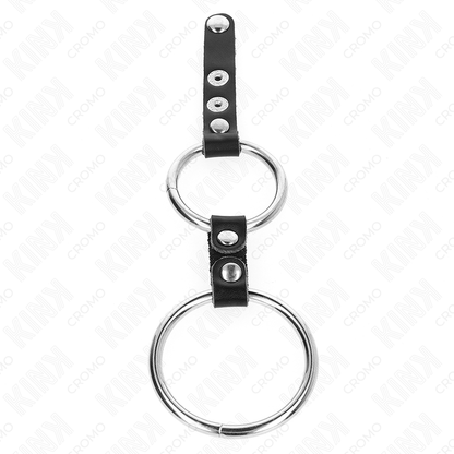 Comprar KINK Anillo Doble Conectado por Cuero – Diseño Elegante Para Estimulación Controlada-Noxtic