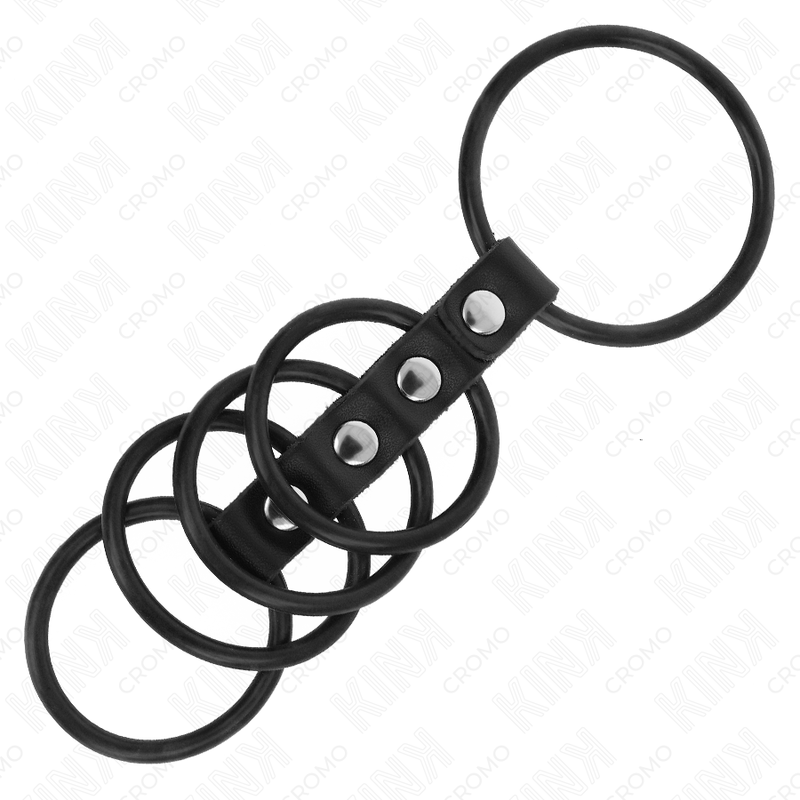 Comprar KINK Anillos Silicona Conectados Por Cuero – Diseño Elegante Para Mayor Control Y Comodidad-Noxtic