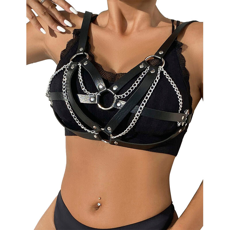 SUBBLIME Cinturón De Bondage Punk Hebilla Metal Negro Talla Única – Diseño Elegante Para Estilo Alternativo