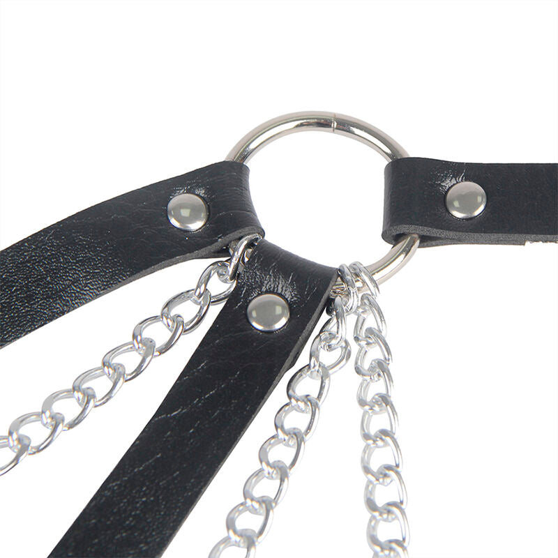 SUBBLIME Cinturón De Bondage Punk Hebilla Metal Negro Talla Única – Diseño Elegante Para Estilo Alternativo