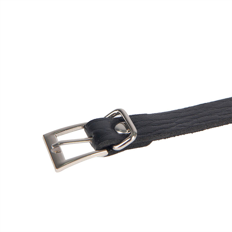 SUBBLIME Cinturón De Bondage Punk Hebilla Metal Negro Talla Única – Diseño Elegante Para Estilo Alternativo