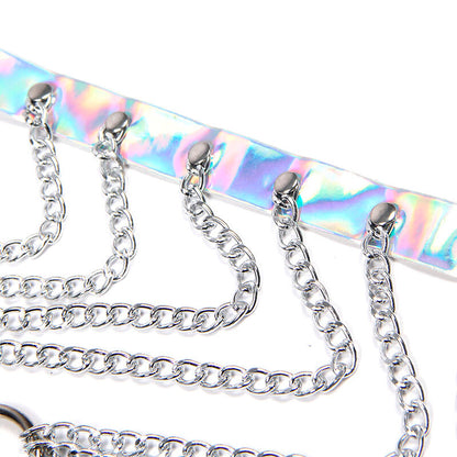 SUBBLIME Arnés De Pecho Con Anillos Y Cadenas Plata – Diseño Elegante Para Libertad Sensorial