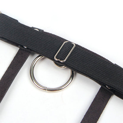 SUBBLIME Giarrettiera Punk Regolabile in Pelle Nera – Design Elegante per uno Stile Unico