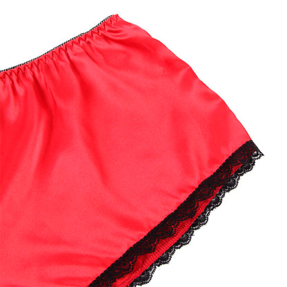 Comprar Sublime Set 3 Piezas Encaje Y Satén Rojo L/XL – Lencería Elegante Con Diseño Sensual Para Comodidad Diaria-Noxtic