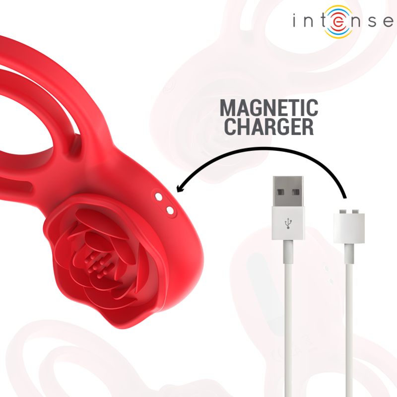 Stimolatore Intenso Gail Rose 10 Vibrazioni Rosso – Stimolatore con Telecomando per un Piacere Personalizzato