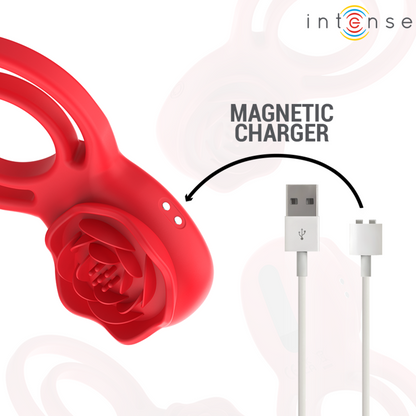 Stimolatore Intenso Gail Rose 10 Vibrazioni Rosso – Stimolatore con Telecomando per un Piacere Personalizzato