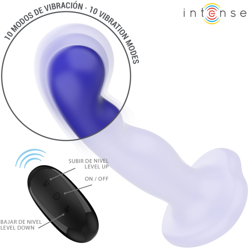 INTENSE Shorty Vibrador Azul – Diseño Ergonómico Con Control Remoto Y Potente Vibración