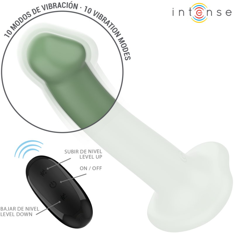 Vibratore INTENSE Becca Green – Vibratore con telecomando e 10 modalità di vibrazione
